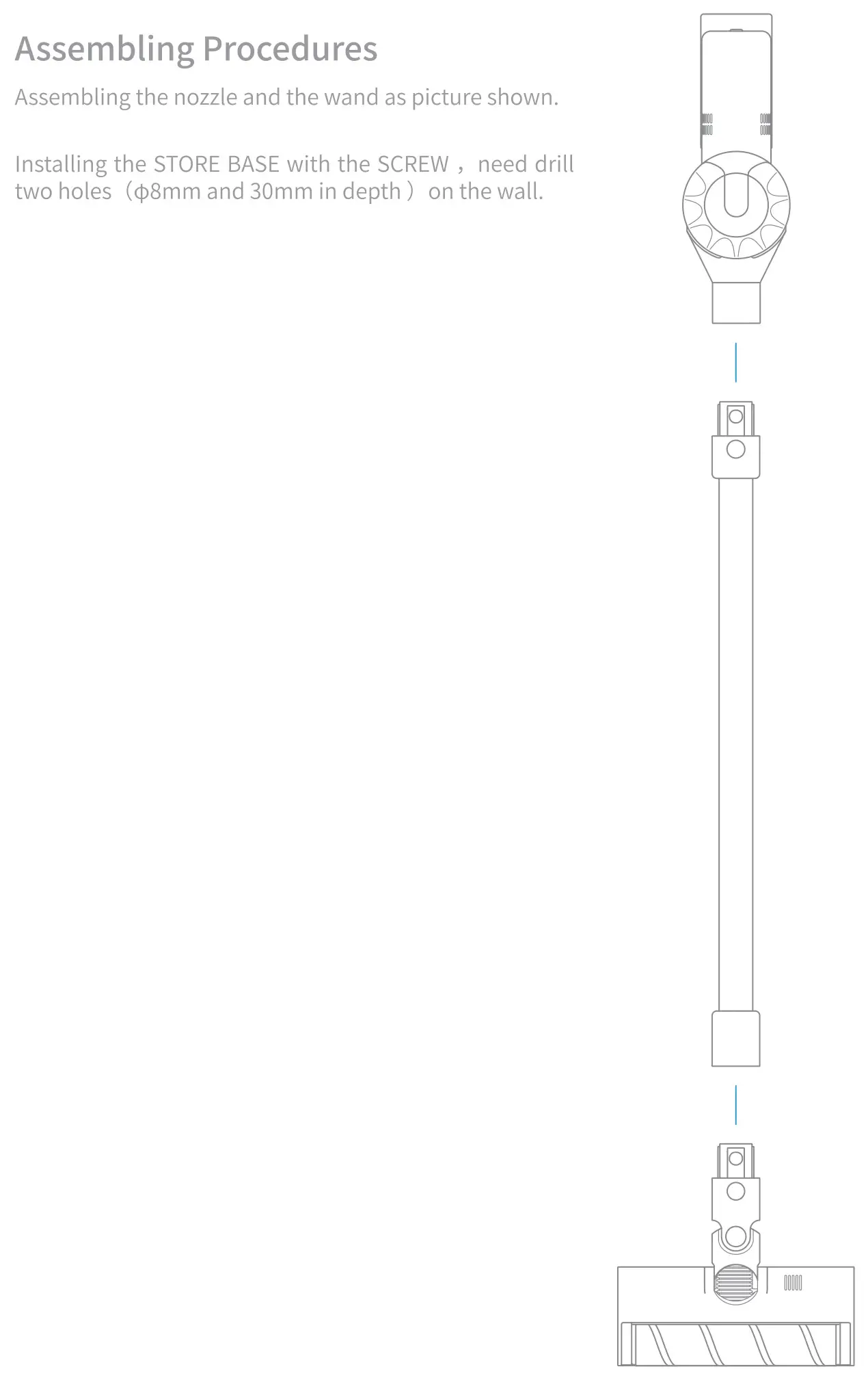 dreame V9 Cordless Vacuum Cleaner - Assembling Procedures