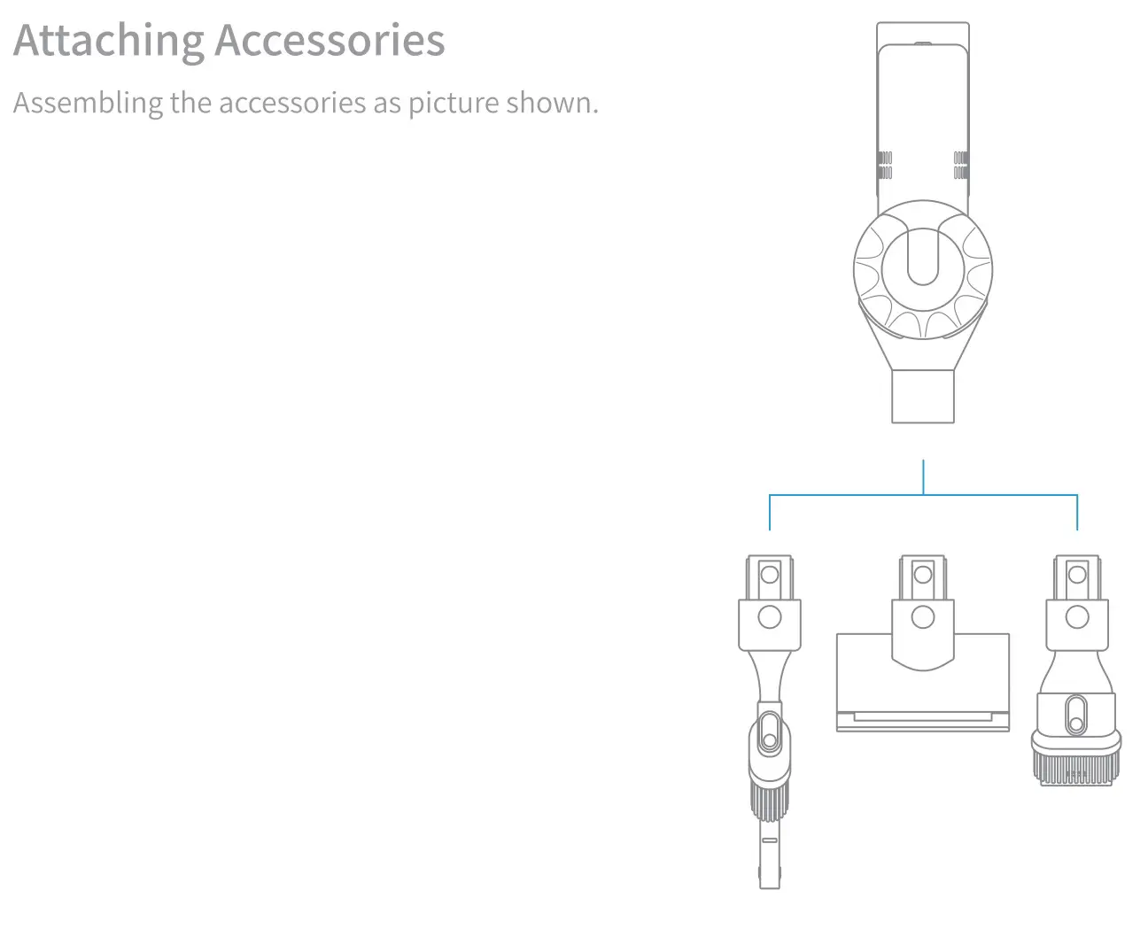 dreame V9 Cordless Vacuum Cleaner - Attaching Accessories