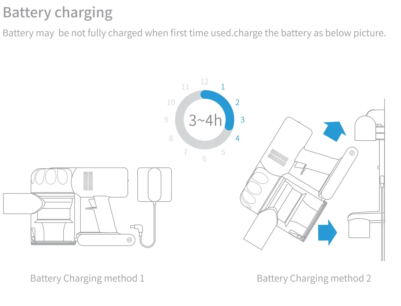 dreame V9 Cordless Vacuum Cleaner - Battery charging