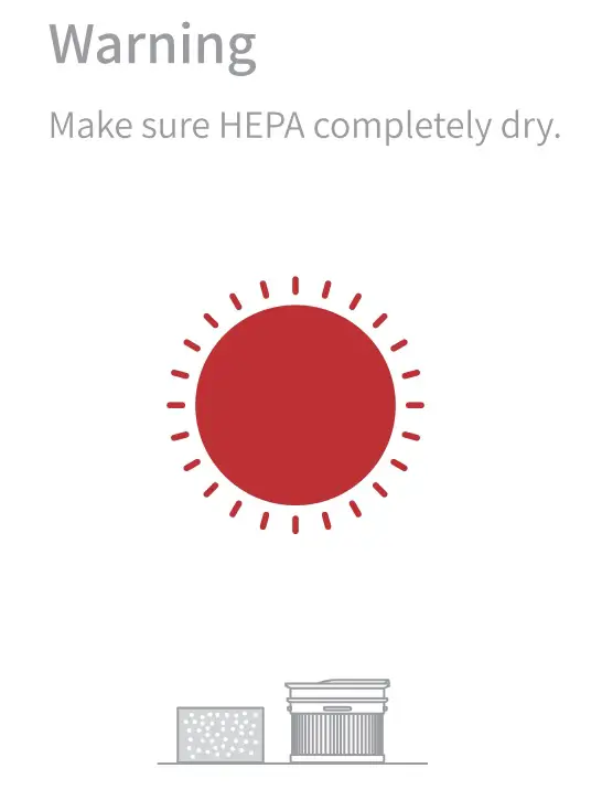 dreame V9 Cordless Vacuum Cleaner - Warning