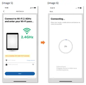 Add Device interface