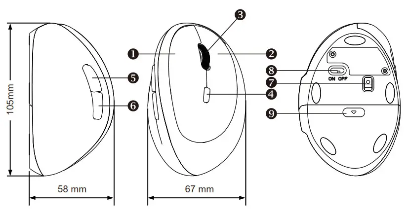 Perixx PERIDUO 606A Ergonomic Combo Wireless Keyboard and Mouse for Windows- Product Illustration 3