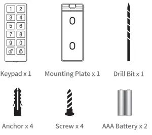 BOSMA KPBOB01 Fingerprint Keypad - DESCRIPTION Parts