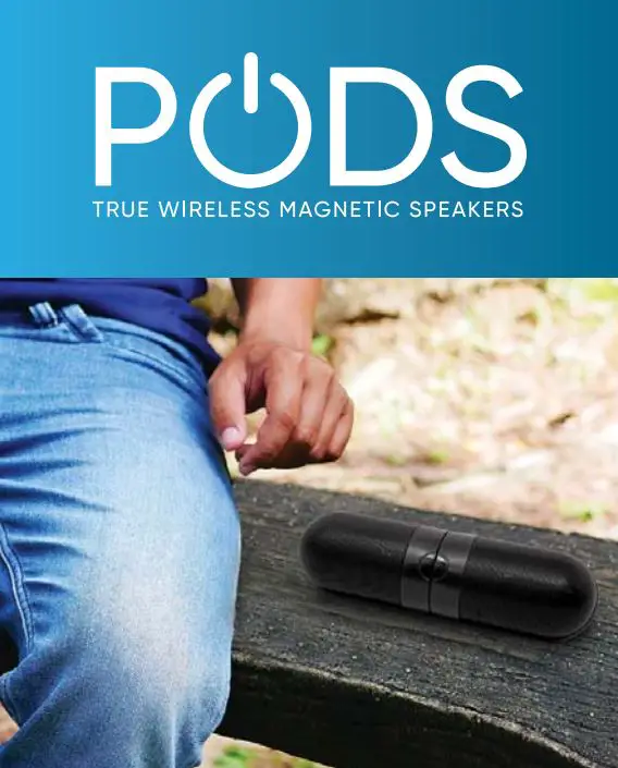 China Etech Groups SPBTMAGTWS PODS True Wireless Magnetic Speaker User Guide