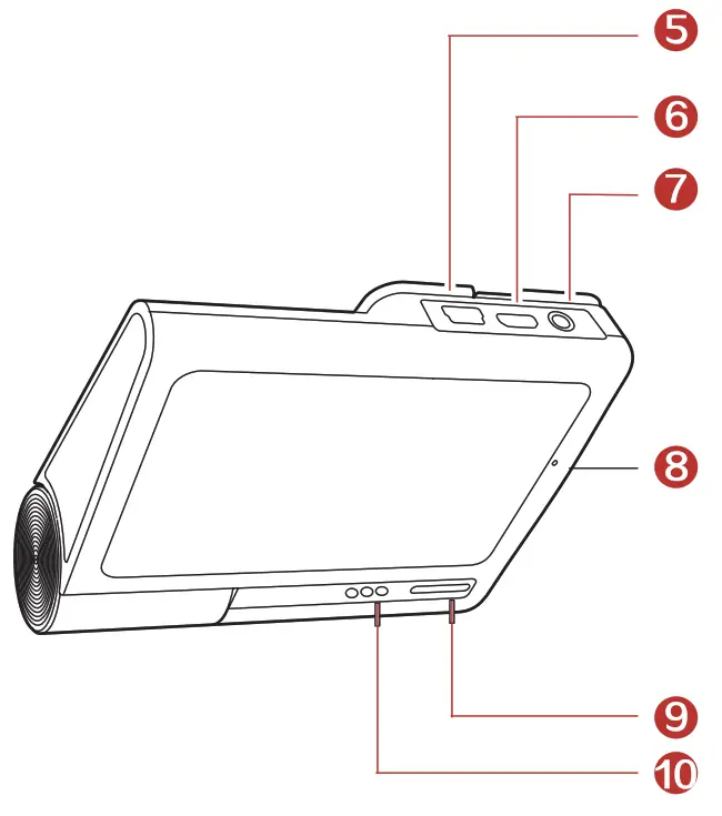 HIKVISION G2 Pro Dashcam Front and Rear Dual Lens Full HD Driving Recorder - Parts Introduction 1