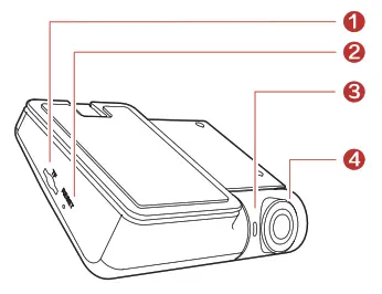 HIKVISION G2 Pro Dashcam Front and Rear Dual Lens Full HD Driving Recorder - Parts Introduction 1