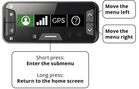 GENEVO-PRO II Advanced Radar Detector- MAIN MENU