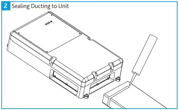 nuaire MEV-ECO-CF Continuous Mechanical Extract Unit Installation Guide - Sealing Ducting to Unit