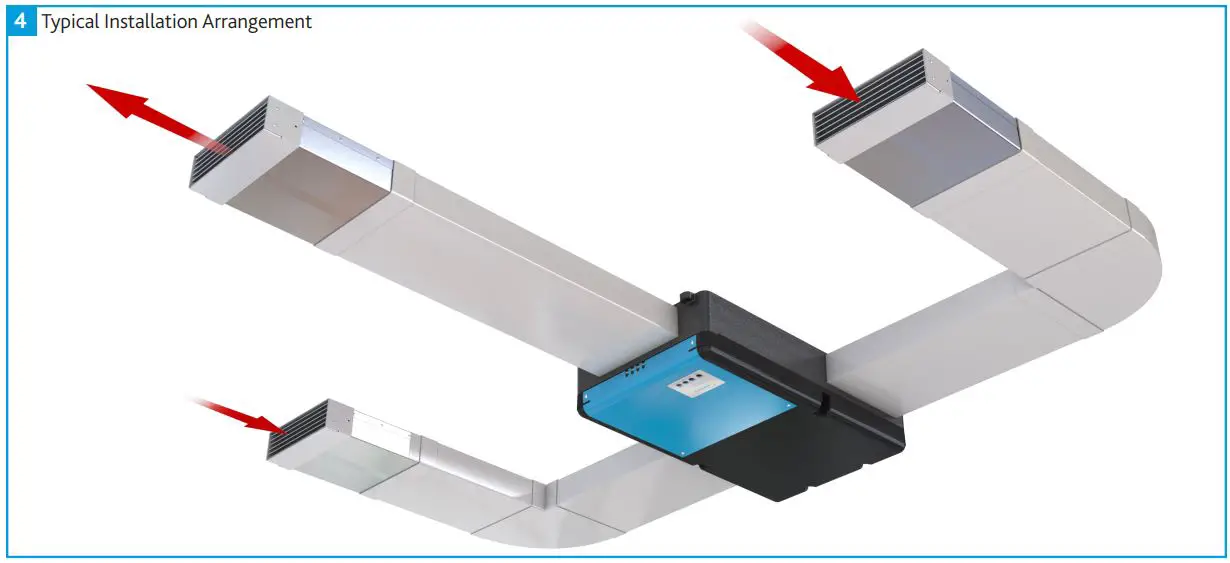 nuaire MEV-ECO-CF Continuous Mechanical Extract Unit Installation Guide - Typical Installation Arrangement