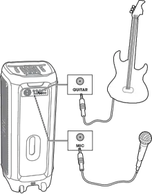 JBL PartyBox 1000 Mix Sound With A Microphone Or Guitar