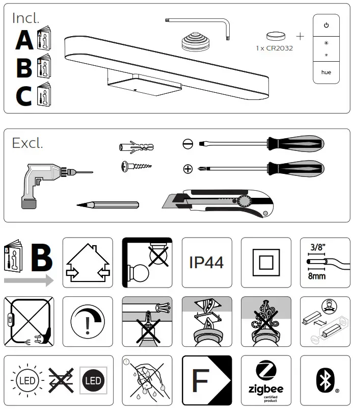 PHILIPS 34184 Adore Bathroom Ceiling Light - fig