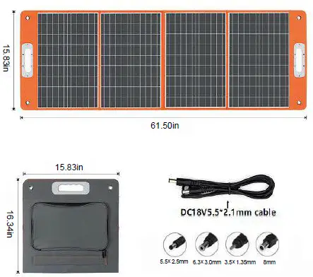TYT4WD TSP 18V 100W SolarSaga 100W Portable Solar Panel 1
