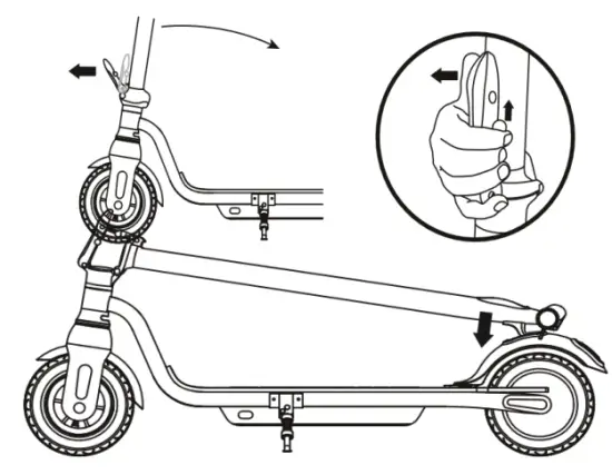 electriQ E SC10 Electric Scooter - FOLDING YOUR SCOOTER1