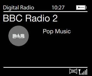 PURE Elan E3 Portable DAB DAB and FM Radio - Digital radio screen