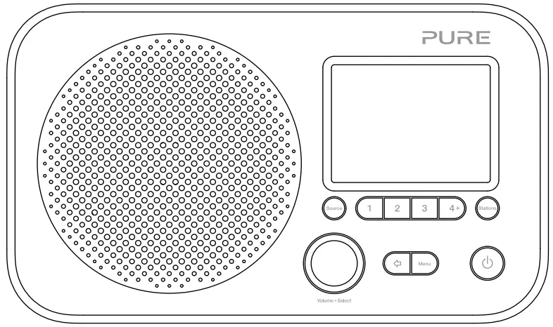 PURE Elan E3 Portable DAB DAB and FM Radio - Fig 1