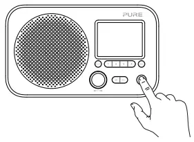 PURE Elan E3 Portable DAB DAB and FM Radio - Standby button