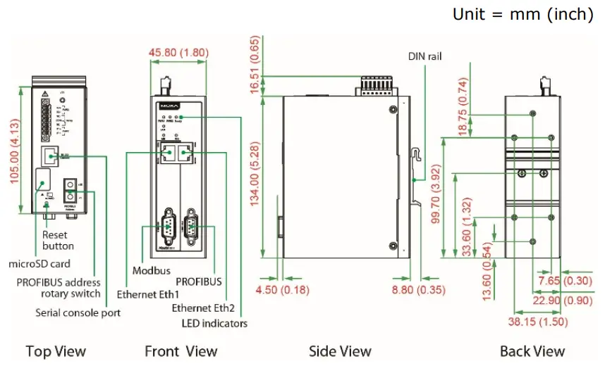 MOXA MGate 5111 Series Field Bus Gateway -