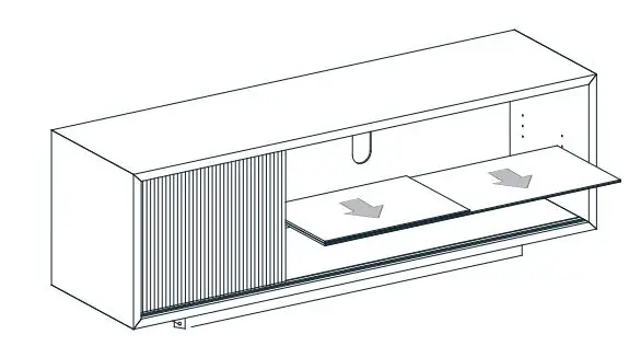 JOHN LEWIS Fluted Glass Sideboard - Product assembly Step 3