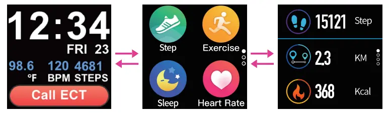 semcorel BT1 CoCo Medical Smartwatch - Navigate 3