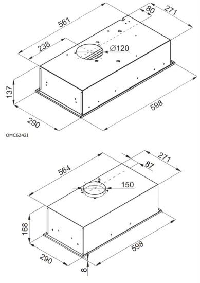 Amica OMC6241I Kitchen Extractor Hood - Featured image