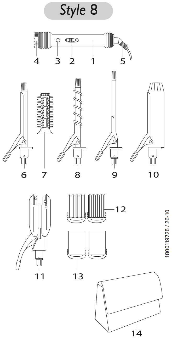 Rowenta CF4032G0 Style 8 Ceramic Multi Styler Hair Curler fig 2