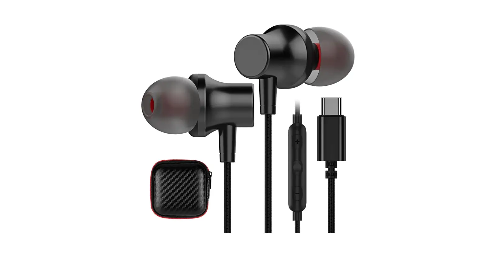Usb C Headphone, Cooya Usb Type C Earphones Wired Earbuds Magnetic Noise Canceling In-ear Headset-complete Features/user Manual