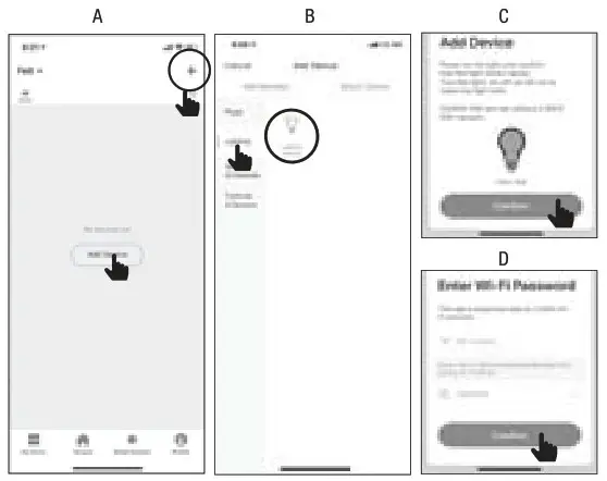 Hangzhou Sky Lighting DSST218SCWT20 LED Lamp - ADDING YOUR SMART WI-FI BULB USING THE