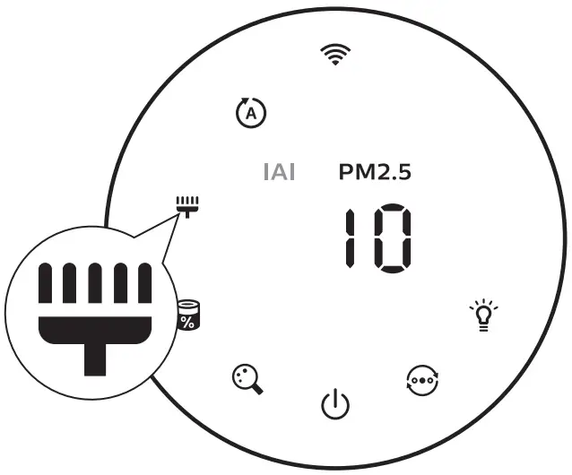 Cleaning the surface of the filter