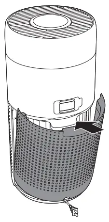 Cleaning the surface of the filter