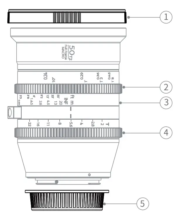 SIRUI ME-P172 Jupiter 50mm Macro T2 Full Frame Cine Prime Lens - fig