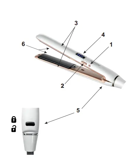 camry CR 2322 Professional Hair Straightener fig 2