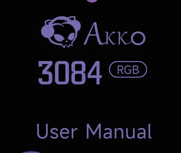 AKKO 3084 RGB 75 Percent Bluetooth Mechanical Keyboard User Manual