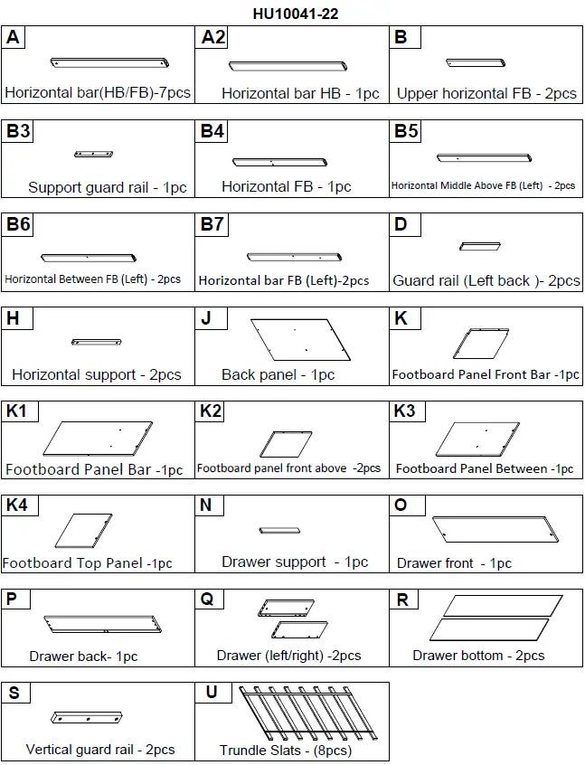 COSTWAY-HU10041-Twin-Bunk-Bed-with-Trundle-Drawer-FIG-4