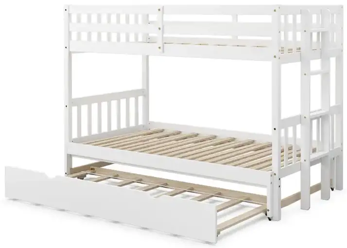 COSTWAY-HU10041-Twin-Bunk-Bed-with-Trundle-Drawer-PRODUCT