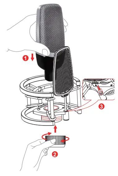 iCON PD3V102 Pro Audio Shield Studio Condenser Microphone-fig5