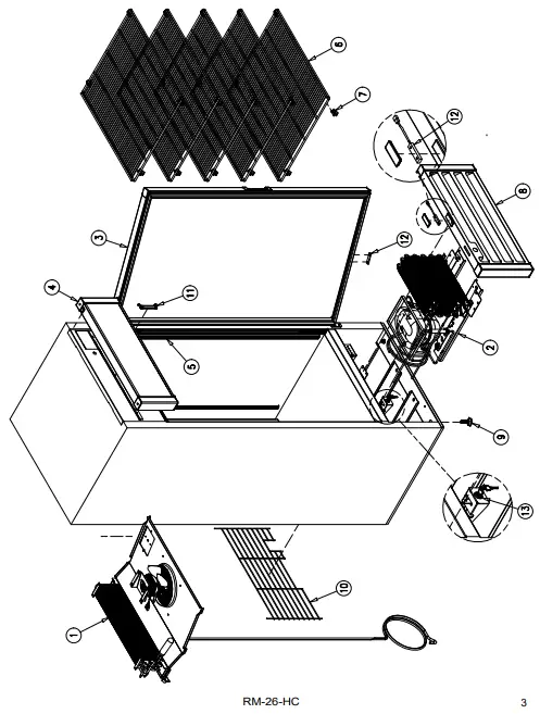 HOSHIZAKI RM-26-HC Glass Door Merchandiser -fig2