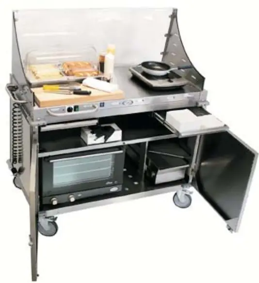 Cadco CBC DC L5 Heated Buffet Cart 1