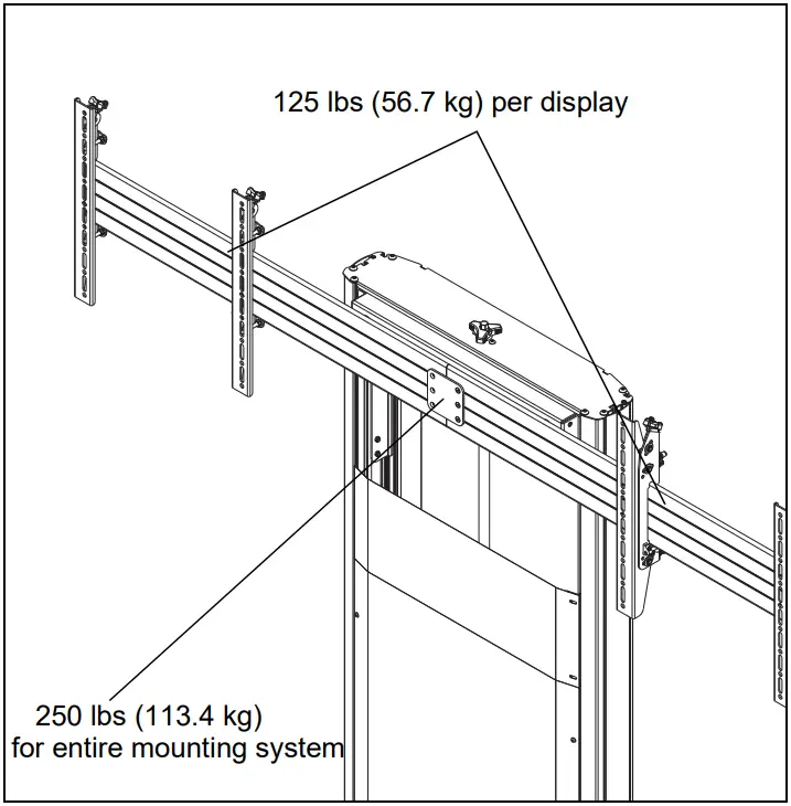 CHIEF FCA624 Fusion Dual Monitor Extension Accessory for XFA1U and XPA1U Carts - Fig 1