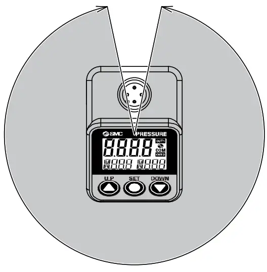 SMC ISE40G Series High Precision Digital Pressure Switch - Display Rotation