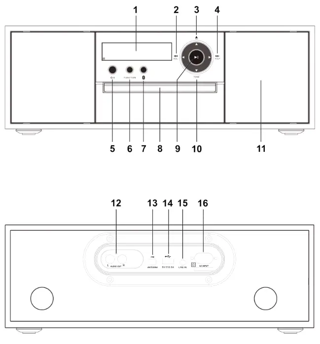 JVC RD-E761 Bluetooth All-in-One Audio System - Icon1