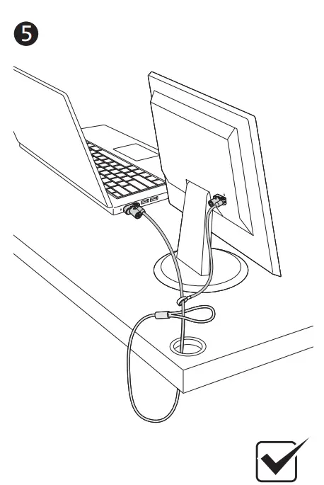 Kensington Twin Lockheads Universal 3 in 1 Keyed Cable Lock 4