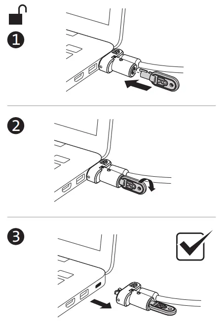 Kensington Twin Lockheads Universal 3 in 1 Keyed Cable Lock 5