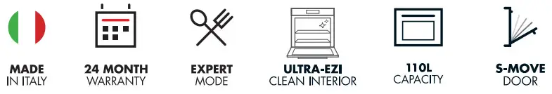 ILVE 90cm Professional Plus Single Electric Oven OV91SLT3SS-made