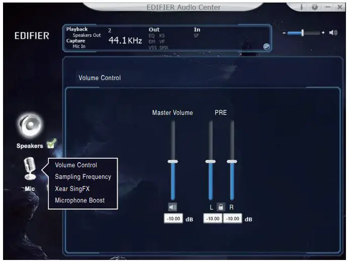 EDIFIER HECATE G4 7.1 Multi-channel Gaming Headphones User Guide - Microphone function interface