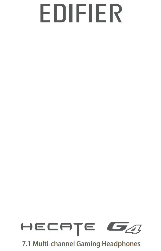 EDIFIER HECATE G4 7.1 Multi-channel Gaming Headphones User Guide