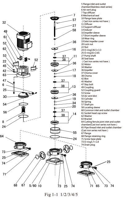 EHKO VSCT Vertical Multistage Centrifugal Pump - fig 2
