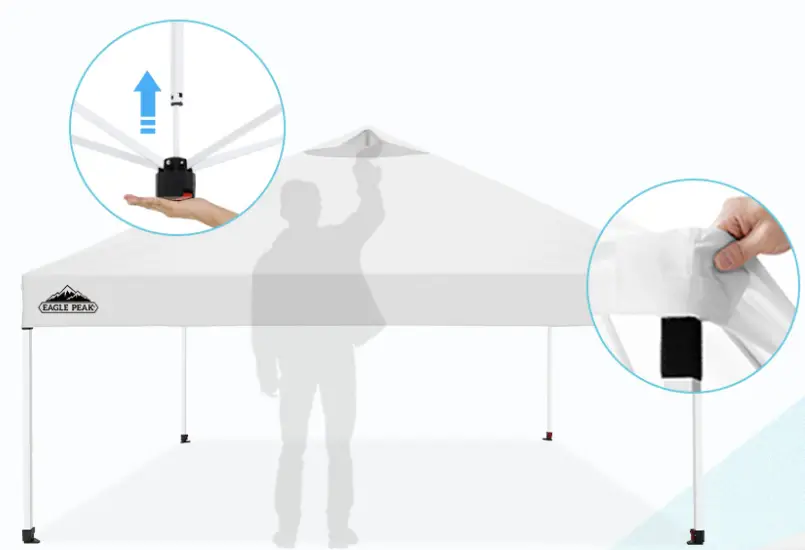 EAGLE PEAK MP100WO WHT AZ Commercial Ez Pop Up Canopy Tent-fig1