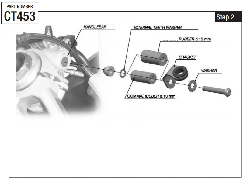 rizoma CT453 Plate Tube Screws for Fluid Tank Mounting - Figure 4