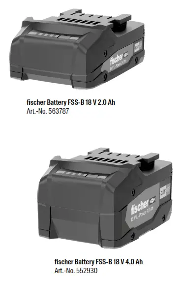 FISCHER FSS B 18 V Li Power 2.0 Ah Battery - fig