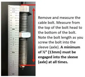 Tension the cable bolt